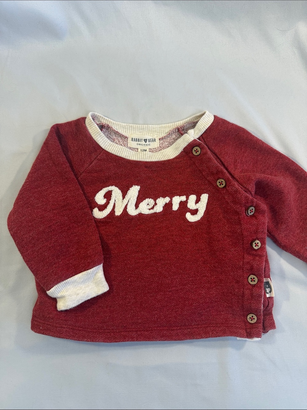 Rabbit & Bear Burgundy 'Merry' Kids Long-Sleeve Sweatshirt